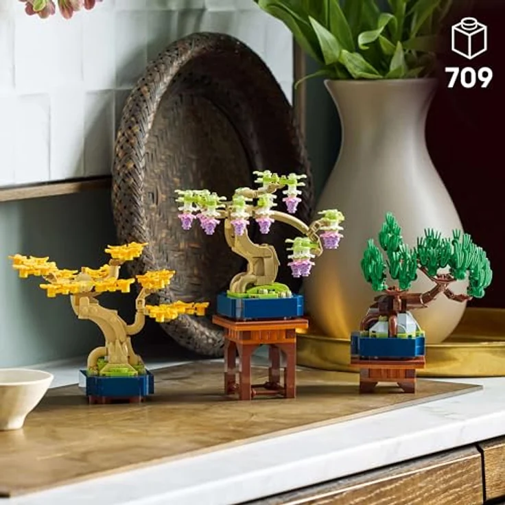 LEGO Botanicals Mini-Bonsai Set 10373, DIY Deko mit Ginkgo, Schwarzkiefer & Wisteria, anpassbare Zimmerpflanzen für Erwachsene – Bild 5