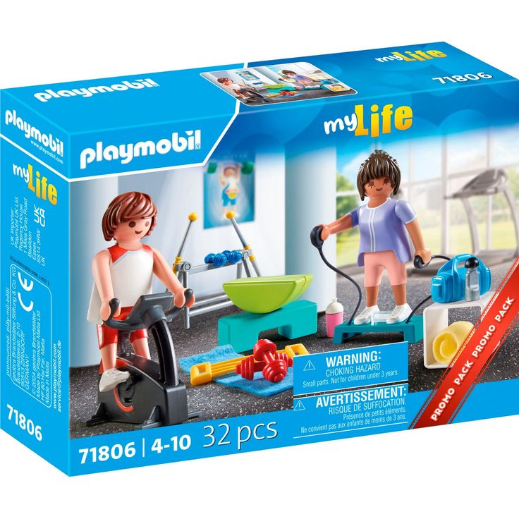 Playmobil® Fitnesstraining (71806), Playmobil My Life Konstruktions-Spielset, (32 St), Made in Europe