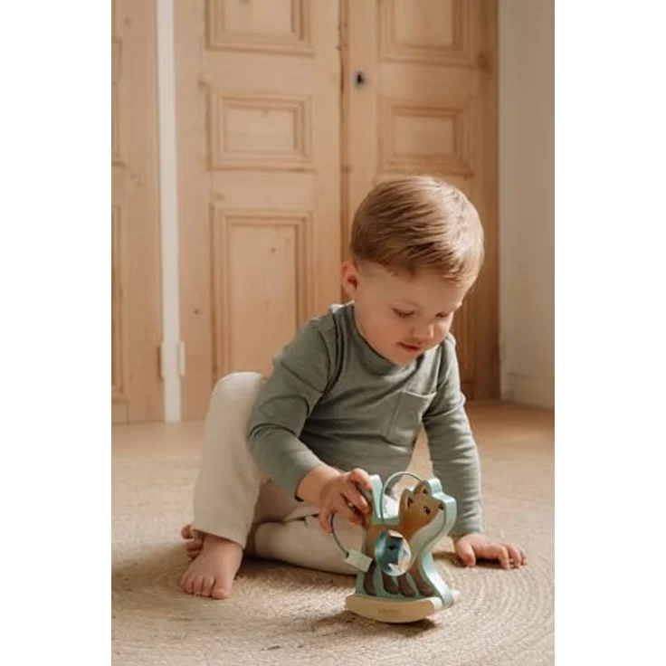 Little Dutch 7234 FSC Holz Motorikschleife Schaukeltier Fuchs, Maße 13,7x8,5x15,3 cm, ab 12 Monate, Forest Friends – Bild 5