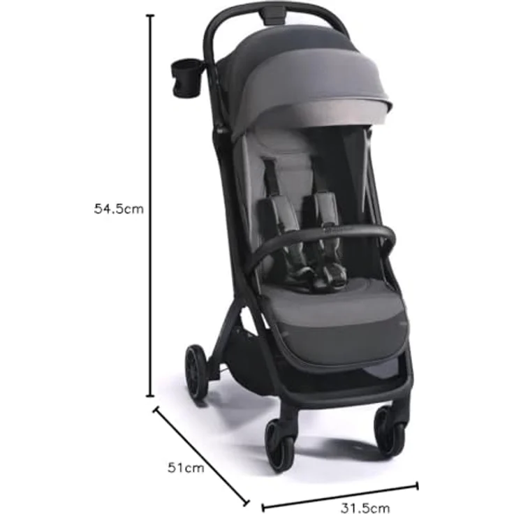 Kinderkraft Kinderwagen Sportwagen Buggy NUBI 2 Cloudy Grey – Bild 8