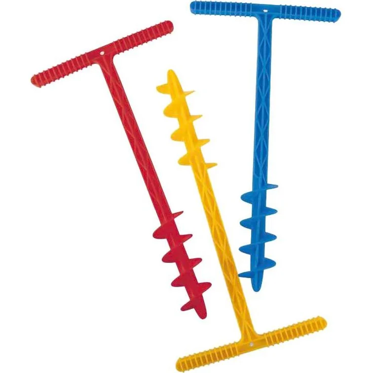 dantoy Sandbohrer 42cm, Set mit 3 klassischen Farben, fördert Motorik und Fantasie, spülmaschinenfest