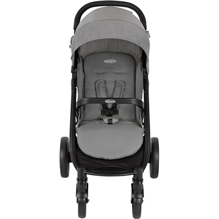 Graco EeZeFold Sportwagen mit cleverem Faltmechanismus, ab Geburt bis ca. 3 Jahre (0 bis 15 kg), inkl. Regenverdeck, grau, Steeple Gray – Bild 5