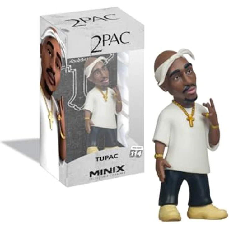 MINIX - Music #114 - Tupac - Offizielle Sammelfigur aus PVC, 12 cm hoch in Ausstellungsbox – Bild 2