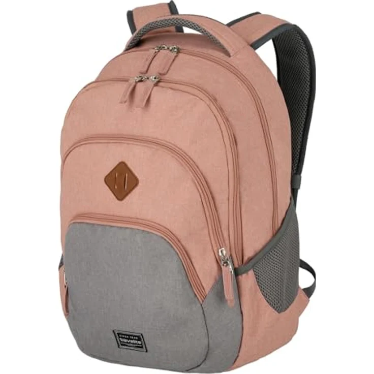 Travelite Basics Rucksack mit Laptopfach Schulrucksack Daypack Backpack Rosa/Grau – Bild 3