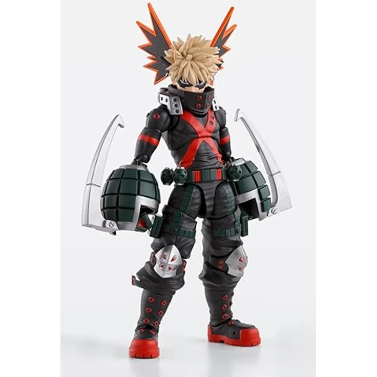 TAMASHII NATIONS My Hero Academia Katsuki Bakugou, S.H.Figuarts Actionfigur ca. 14,5 cm mit austauschbaren Händen, Gesichtern und Explosionseffektteilen – Bild 2