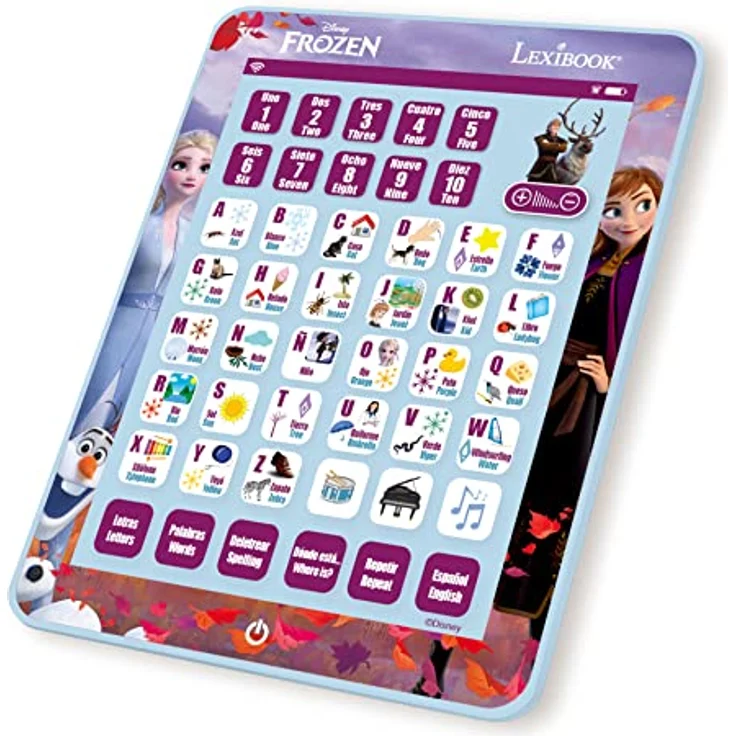 Lexibook Lern-Tablet Frozen, interaktives Lernspielzeug mit Englisch und Spanisch, für Kinder ab 3 Jahren, batteriebetrieben – Bild 2