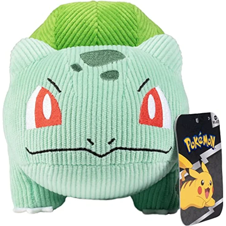 Pokémon Select PKW2993 Bisasam Kord-Plüsch 20 cm, offizielles Kuscheltier aus hochwertigem Kordstoff, limitierte Edition – Bild 2
