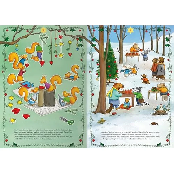 Sonstige Verlage Mein Sticker-Adventskalender, für Kinder ab 3 Jahren, über 300 Sticker und 24 Weihnachtsszenen – Bild 16