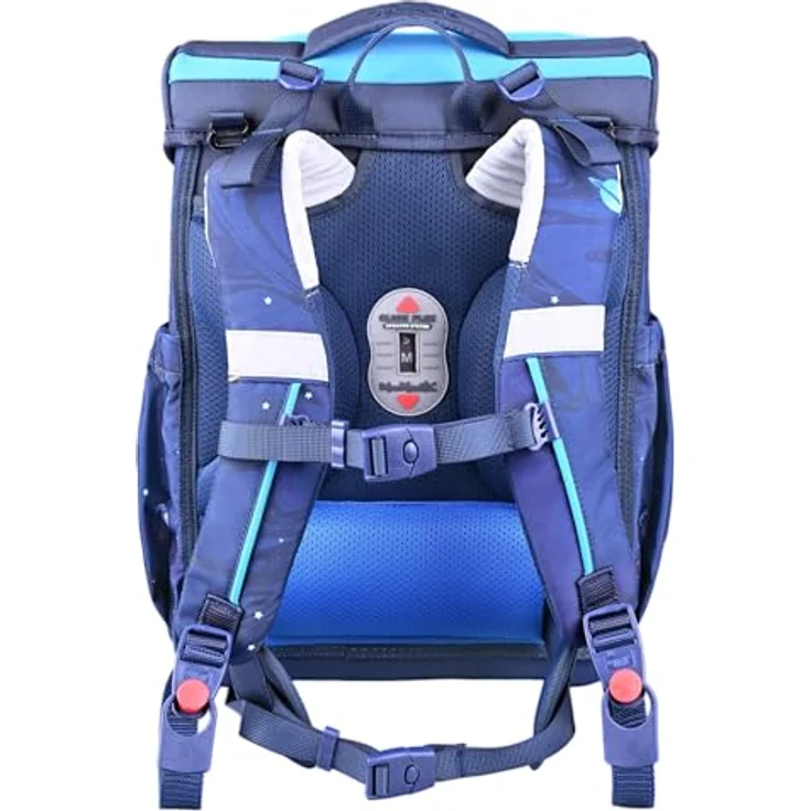 McNeill Schulranzen Bravo (8-tlg), Polyurethan, Space, 21 l Volumen, mit Beckengurt und Rückenpolsterung – Bild 6