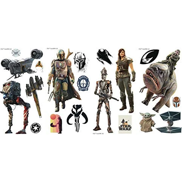 RoomMates RMK4458SCS Star Wars The Mandalorian Charaktere, mehrfarbig – Bild 3