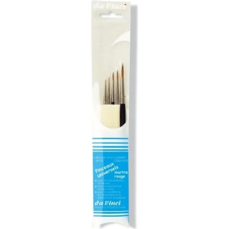 Da Vinci Rotmarder-Allround-Malpinsel-Set, Pinselset für Aquarellmaler und Modellbauer – Bild 2