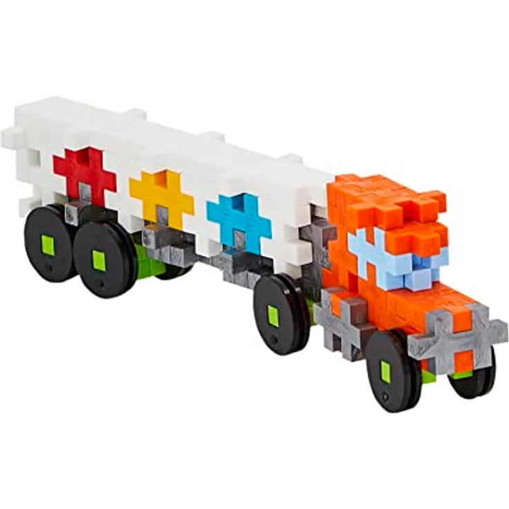 Plus-Plus 9604287, Geniales Konstruktionsspielzeug, Lastwagen, Kreativ-Bausteine Tube, 100 Teile, Bunt – Bild 2