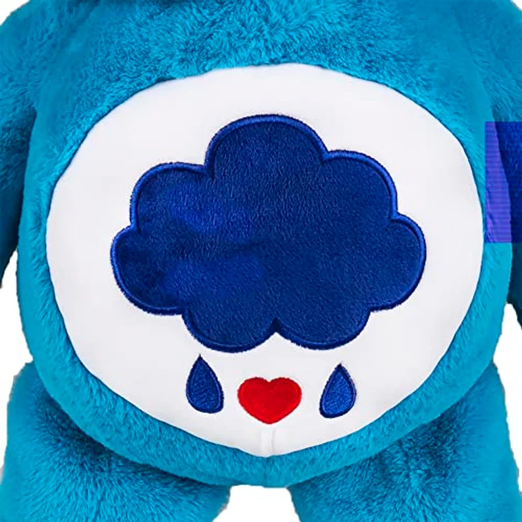 Basic Fun Care Bears Grumpy Bear 60 cm Jumbo Plüsch, weiches blaues Kuscheltier für Jungen und Mädchen ab 4 Jahren, fördert Teilen und Fürsorge – Bild 4