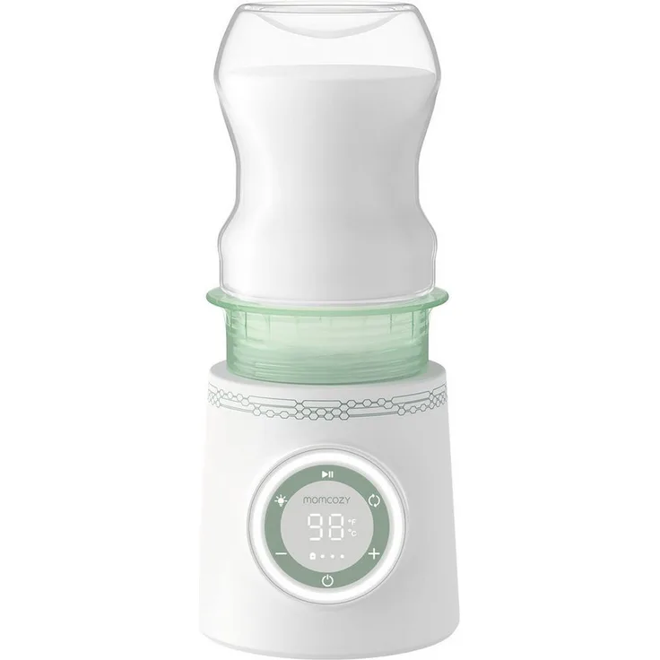 Momcozy Flaschenwärmer Portable Bottle Warmer, mit Tonabnehmer, tragbar und kabelloses Design, sicher und auslaufsicher, schnelles Erhitzen und präzise Temperaturkontrolle, längere Akkulaufzeit - blau