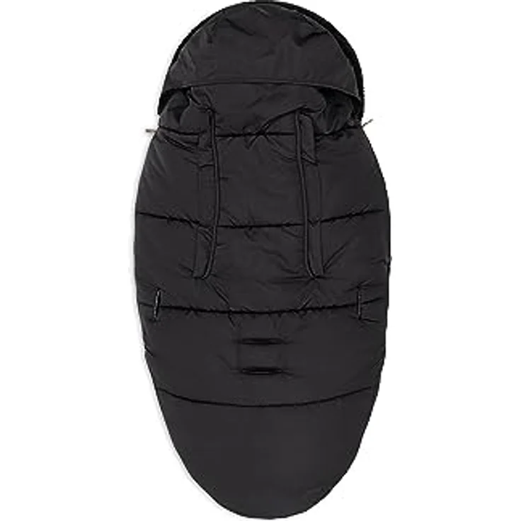 Jollein 025-800-67084 Footmuff for Buggy Black, wasserabweisend mit Teddy-Stoff gefüttert – Bild 3