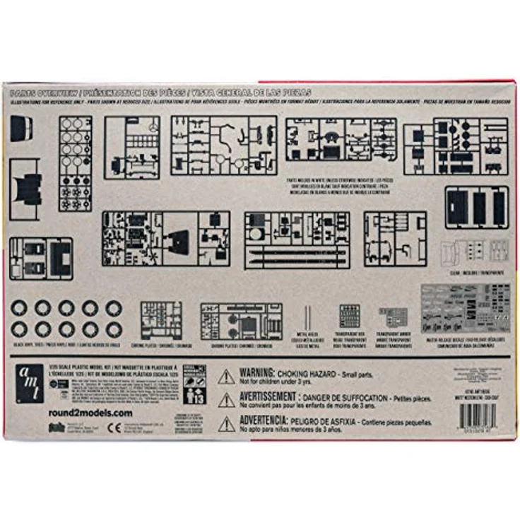 AMT Round2 591160 - 1/25 White Western Star Semi Tractor, Plastikmodellbausatz mit Coca-Cola-Werbung – Bild 4