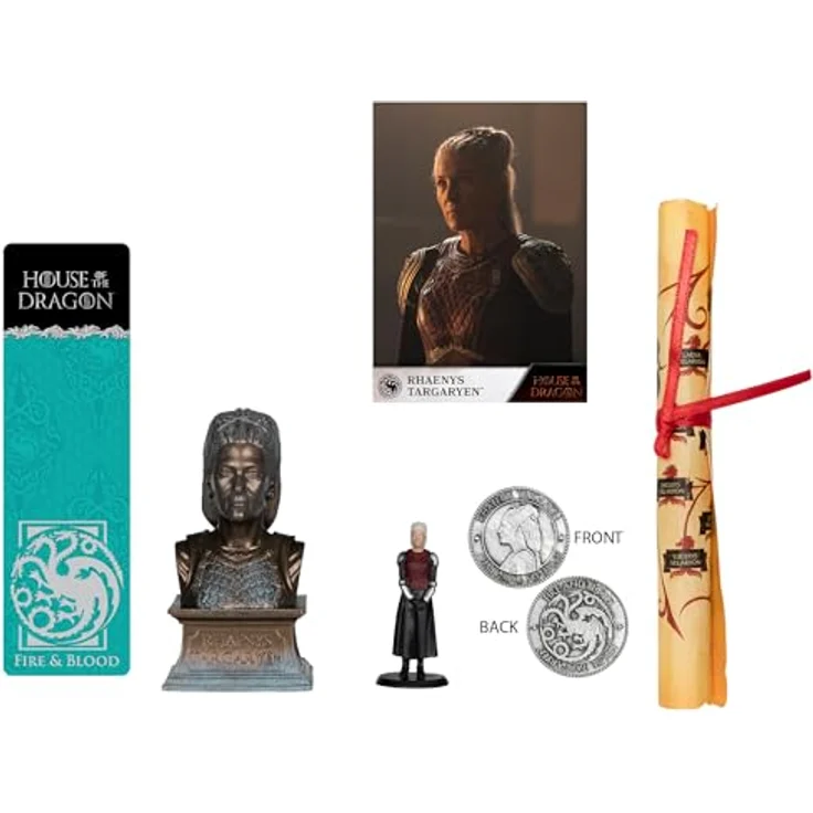 McFarlane Toys House of the Dragon Collector Box Rhaenys Targaryen, Sammelfiguren-Set mit Mini-Figur, Charakterbüste und Echtheitszertifikat – Bild 2