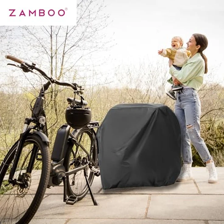 Zamboo Faltgarage für Fahrradanhänger, Wetter- und Schmutzschutz mit integriertem Diebstahlschutz – Bild 10