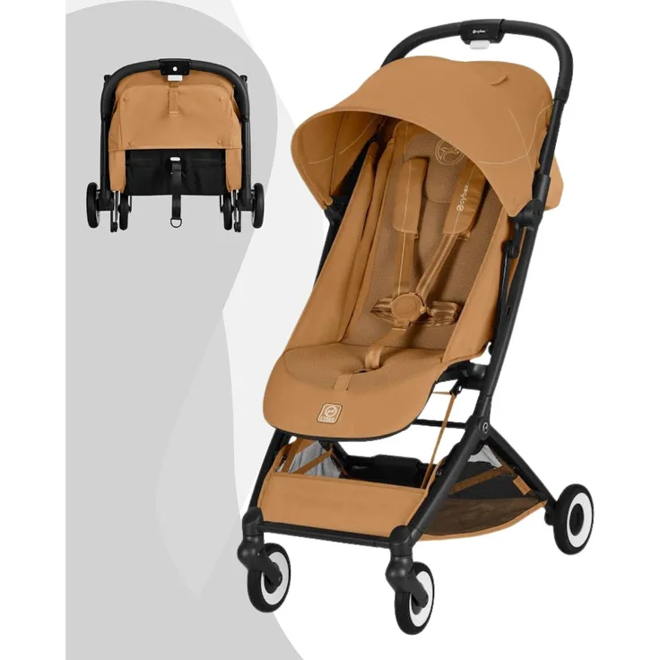 Cybex Orfeo Buggy 2026, handgepäcktauglich und ergonomische Liegeposition, 6,3 kg, Cinnamon Yellow