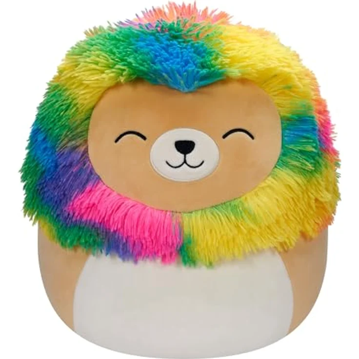 Jazwares SQCR02406 - Squishmallows Leonard, der Löwe, Plüschfigur, 30 cm, sanfter Beigeton mit regenbogenfarbener Mähne – Bild 1