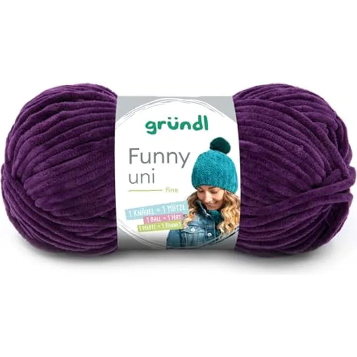 Gründl Funny Häkelwolle, 120 m, 100% Polyester (PES) in verschiedenen Farben