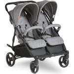 ABC Design Zwillingsbuggy Twin - Circle Line mit Liegefunktion (inkl. Regenverdeck) - Woven Graphite, kompakt faltbar, pannenfeste Luftkammerräder, Circle Line Design - Preisvergleich