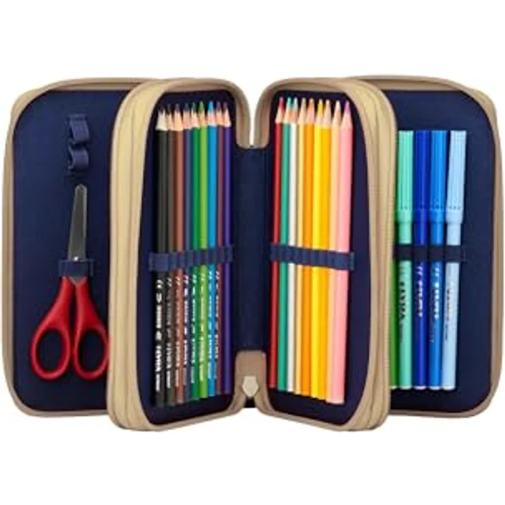 ergobag Maxi Mäppchen Set 40-teilig, Lyra Bunt- und Filzstifte, Kleingeld Fach, Lineal, Schere – Bild 2