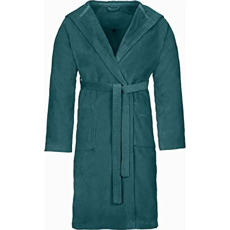 Vossen Bademantel Texas, Uni, Textil, Blau, bequeme Badtextilien