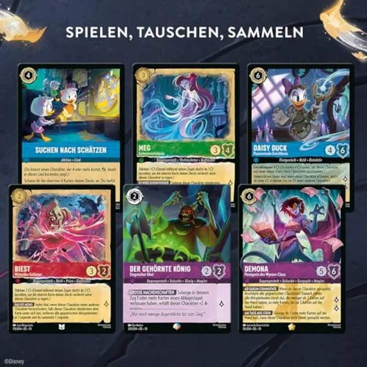 Ravensburger Disney Lorcana Trading Card Game: Geflüster aus der Tiefe - Einzelspieler Deck Saphir und Stahl, 60 Karten, inkl. Booster Pack – Bild 5