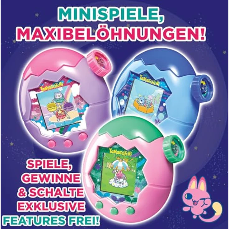 Bandai Tamagotchi Paradise Land Pink, interaktives Lernspielzeug mit Zoom-Regler, Minispielen und Freundeverbindung – Bild 6