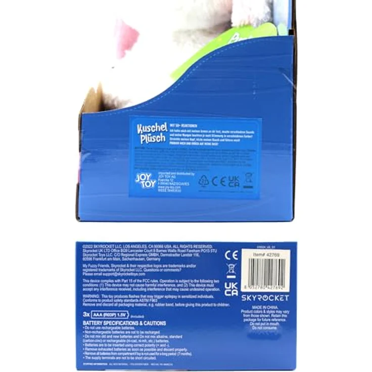 BEMIRO My Fuzzy Friends Koala, interaktives Plüschtier mit Umarmungsfunktion und mehrfarbigen LEDs in Geschenkverpackung, 22,7 x 13,5 x 25,4 cm – Bild 4
