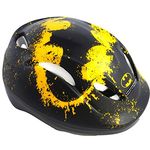 Volare albri Unisex Kinder Batman Helm Schwarz und Gelb, Taglia 51-56 cm, leicht und belüftet, verstellbar mit Schnappverschluss