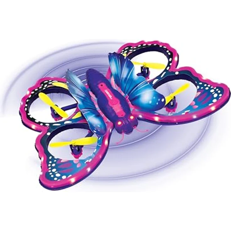 Lexibook Butterfly Drone Crosslander, ferngesteuerte Drohne mit USB-C Akku und Lichteffekt, zauberstab-förmige Fernsteuerung – Bild 7