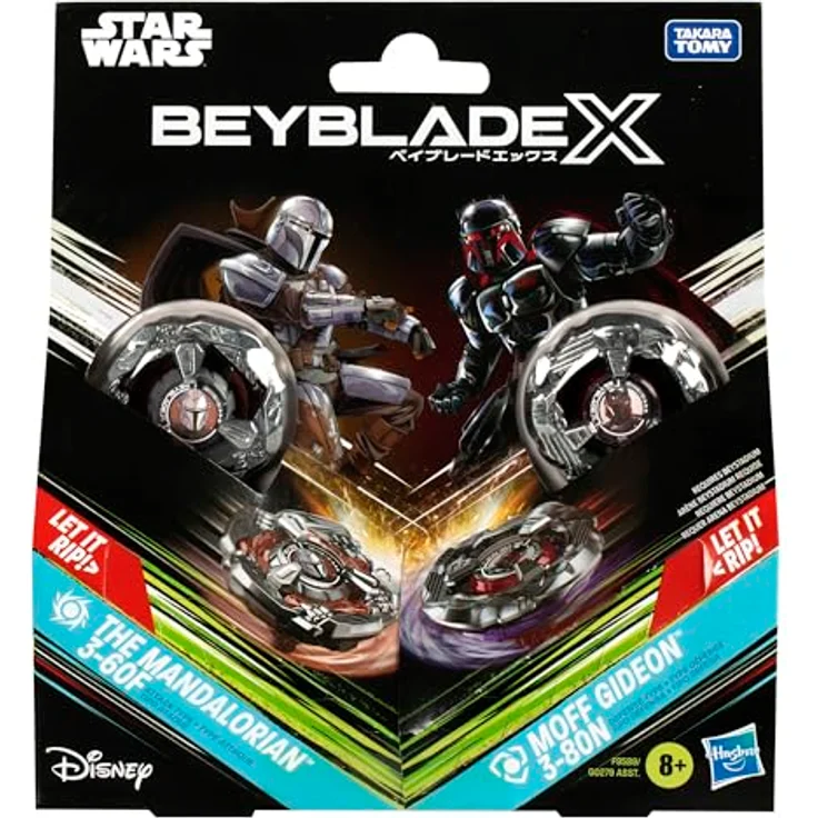 Beyblade X und Star Wars Collab The Mandalorian 3-60F vs. Moff Gideon 3-80N, Sammelfigur für 8 Jahre und älter – Bild 3