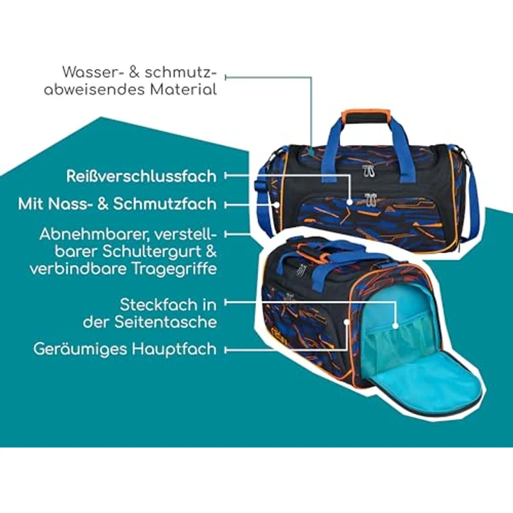 neoxx Sporttasche Move, Streetlight, teilweise aus recyceltem Material, 25 Liter Volumen, mit Schuhfach und wasserabweisend – Bild 7