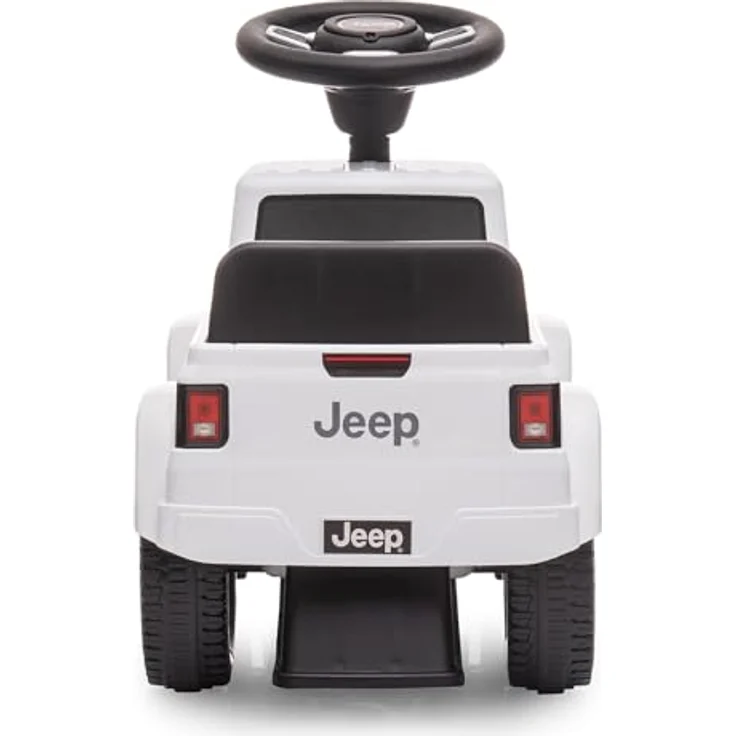 Weiss Rutscher Jeep Gladiator, Kinderfahrzeug mit Kipp-Schutz und Geräuschfunktion, weiss – Bild 6