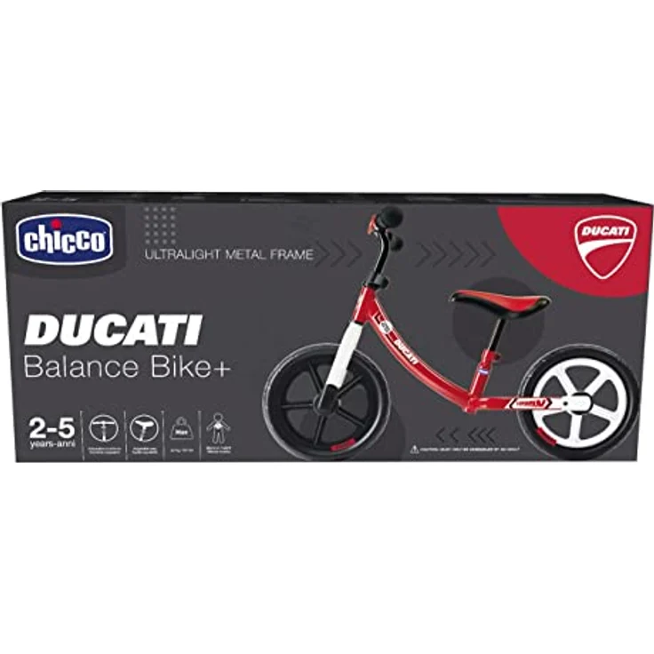 Chicco Ducati Balance Bike+ für Kinder 2-5 Jahre, Kinder Laufrad fürs Gleichgewicht, mit höhenverstellbarem Sattel und Lenker, max. 25 kg, Rot - Spielzeug für Kinder 2-5 Jahre – Bild 10