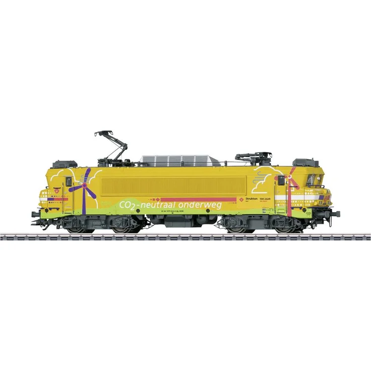 Märklin 39721 H0 E-Lok 1824 der Strukton Rail B.V, Elektrolokomotive mit Digital-Decoder und umfangreichen Lichtfunktionen, gelb