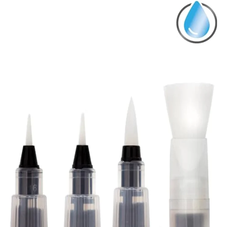 Derwent Push Button Waterbrush Assorted Set, Pinsel in verschiedenen Farben, ein Size – Bild 4