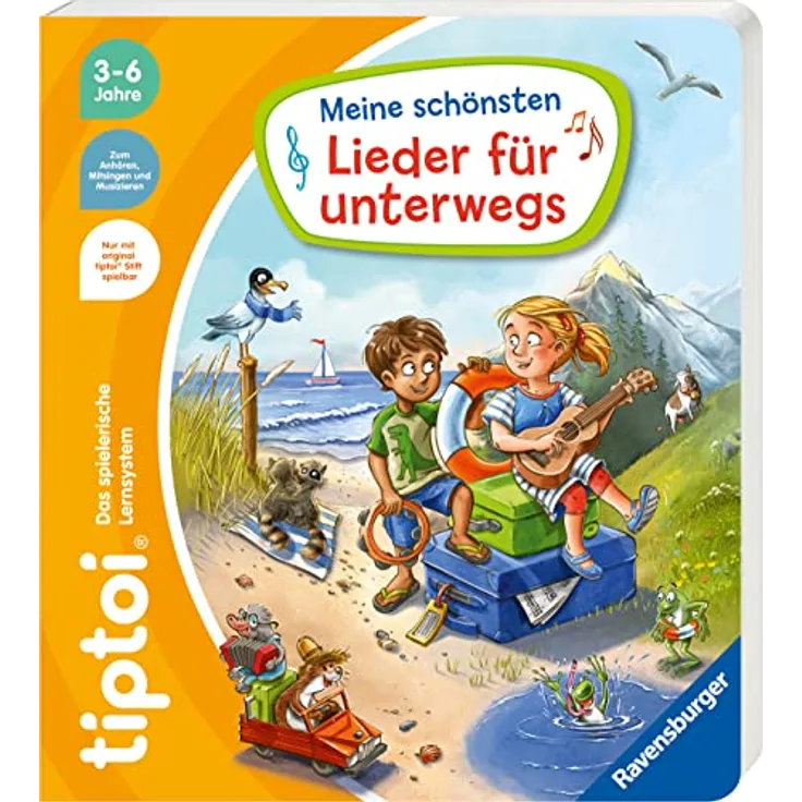 Ravensburger tiptoi® Meine schönsten Lieder für unterwegs, Liederbuch mit Sound für Kinder ab 3 Jahren, 24 Seiten