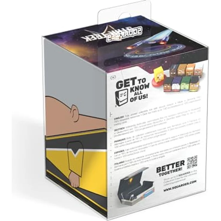 Squaroes Squaroe Star Trek: Lower Decks™ ST008 Shaxs, Sammelbox für TCG-Decks und Tabletop-Zubehör, aus 78% erneuerbaren Rohstoffen, Platz für bis zu 100 Karten – Bild 8