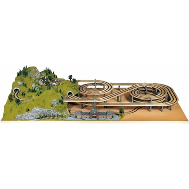 Noch Gleisw Grundk, 1-2 gleisig, 515 mm - Modellbau Schienen und Weichen, für H0 Modellierung, Einzel- oder Doppelbahn, von Noch – Bild 4