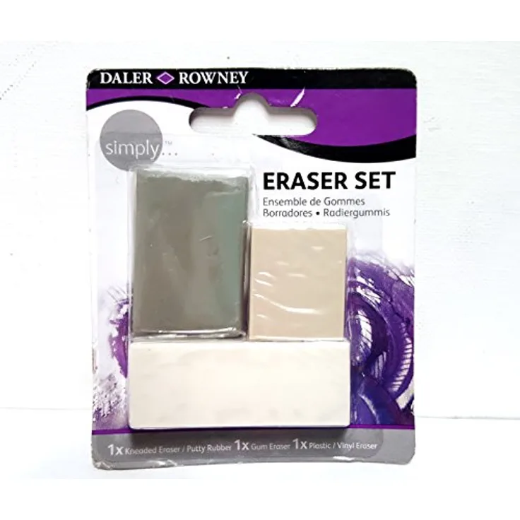 Daler Rowney 3-teiliges Radiergummi-Set.