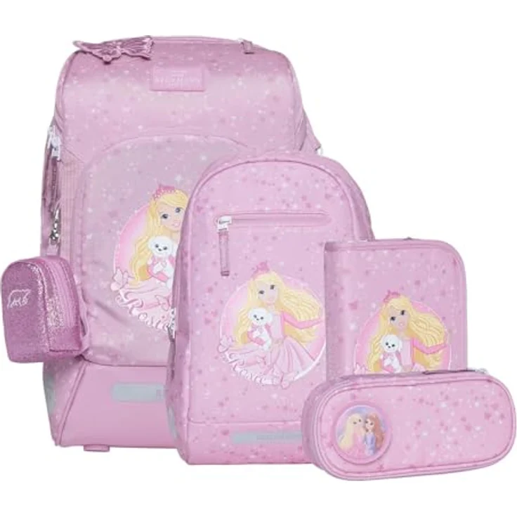Beckmann Active Air FLX - 6-TLG. Set Rosie, Schulranzen mit wendbarer Vordertasche und innovativem Rückensystem – Bild 1