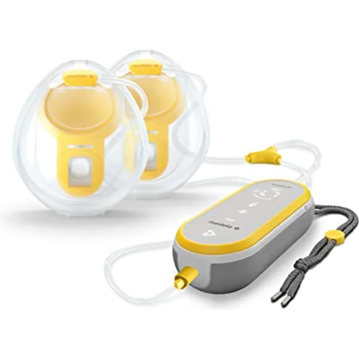 Medela Freestyle Hands-Free Milchpumpe |, tragbare und diskrete elektrische Doppelmilchpumpe mit App-Konnektivität, Yellow – Bild 2