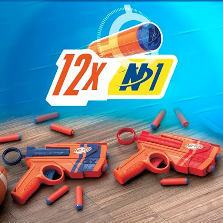 NERF N Series Duo Pack Dart-Blaster, 2 Blaster mit 12 N1 Darts, große Reichweite und Präzision, Outdoorspielzeug für Kinder ab 8 Jahren – Bild 4