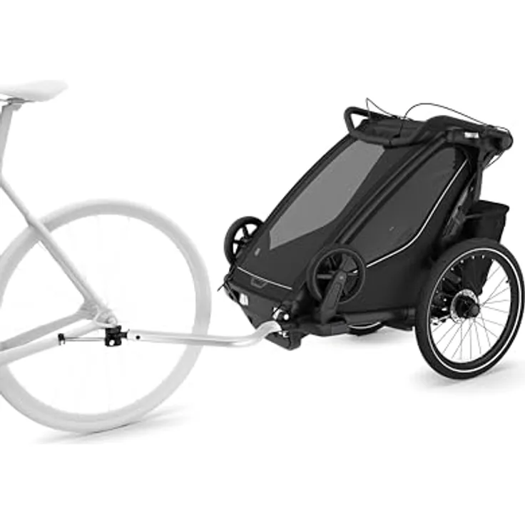 Thule Chariot Sport 2, Veloanhänger mit schneller Einhand-Umwandlung in Kinderwagen und sicherer Ein-Klick-Befestigung