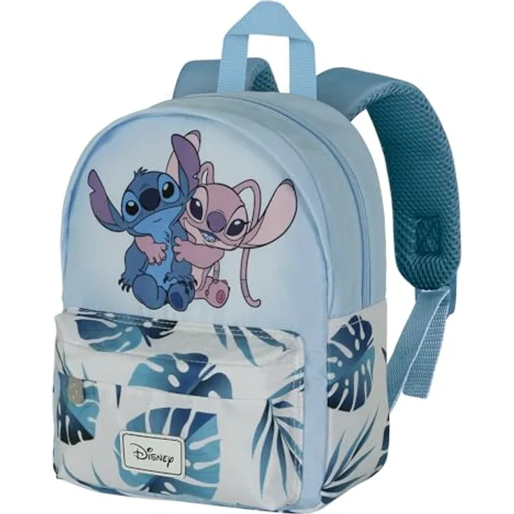 Disney Unisex Kinder Zaino Prescolare Joy Lean, leichter Vorschulrucksack mit Fronttasche und atmungsaktivem, gepolstertem Rücken, 27 x 22 x 9 cm, Lilo und Stitch Mate