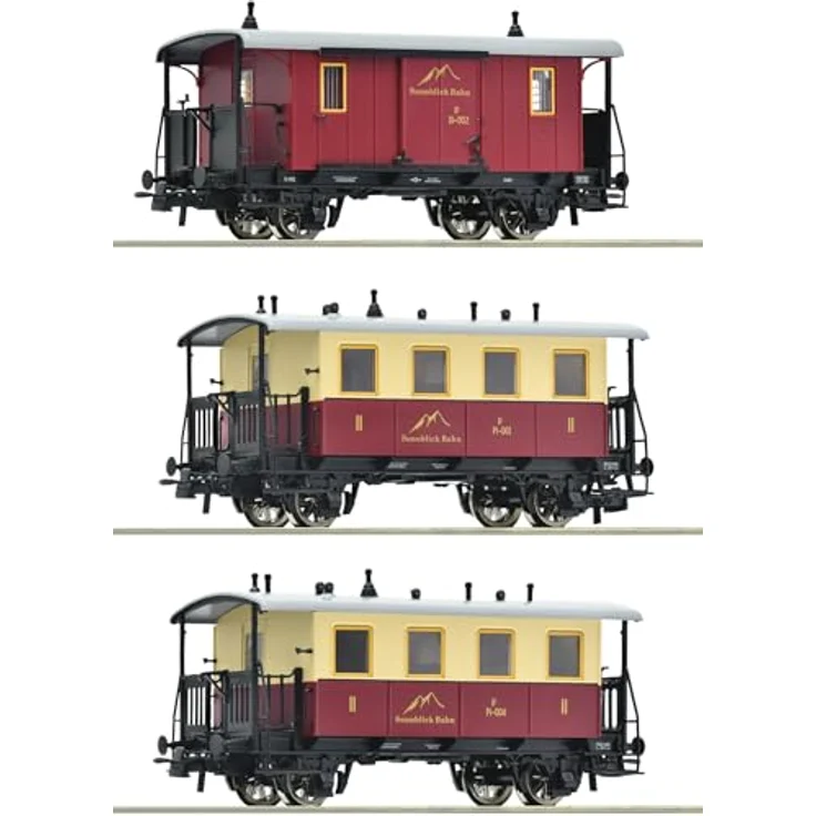 Roco 6200063 H0 3er Set Zahnradbahn-Personenzug, Sonnblick-Bahn, Ep.III - IV