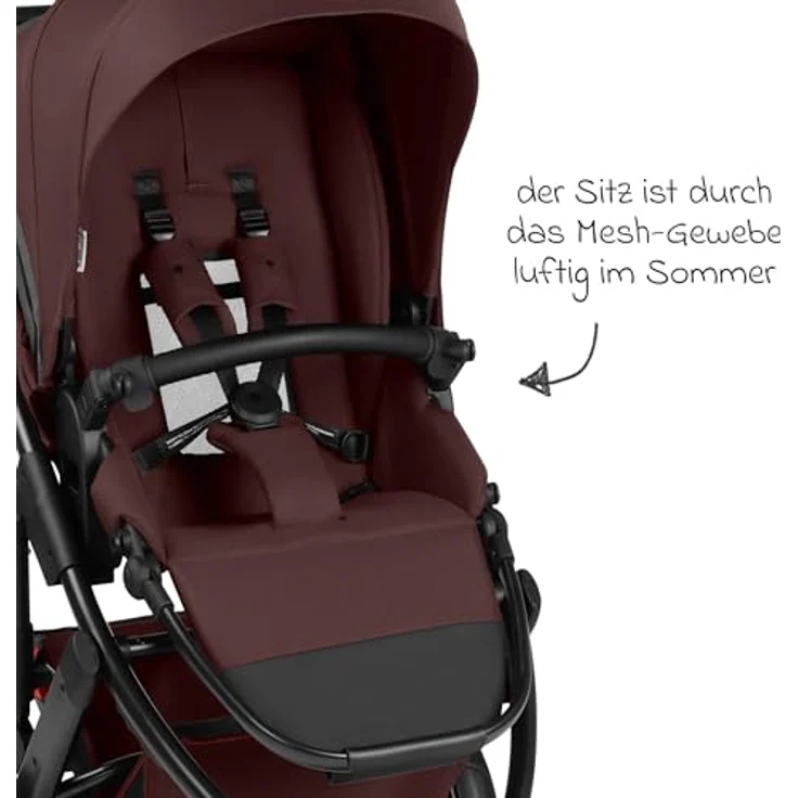 ABC Design Sportbuggy Salsa 5 Run, Robuster Jogger mit Luftreifen und großem Sonnendach, Coal – Bild 7